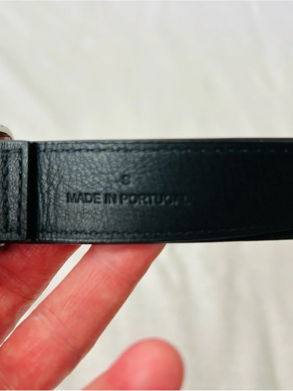 Beaufille Black Porte Leather Belt, Small